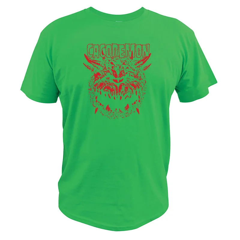 Doom футболка Cacodemon хлопок hispeer ЕС размер высокое качество комфорта Camisetas игра фильм футболка - Цвет: Зеленый