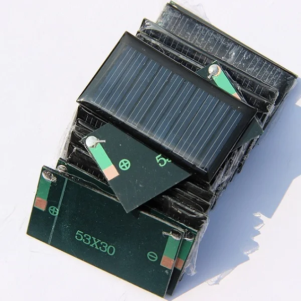 BUHESHUI 5 V 30mA солнечные минибатареи Маленькая солнечная батарея 3,6 V Батарея зарядки светодиодный светильник на солнечной батарее 53*30 мм 10 шт