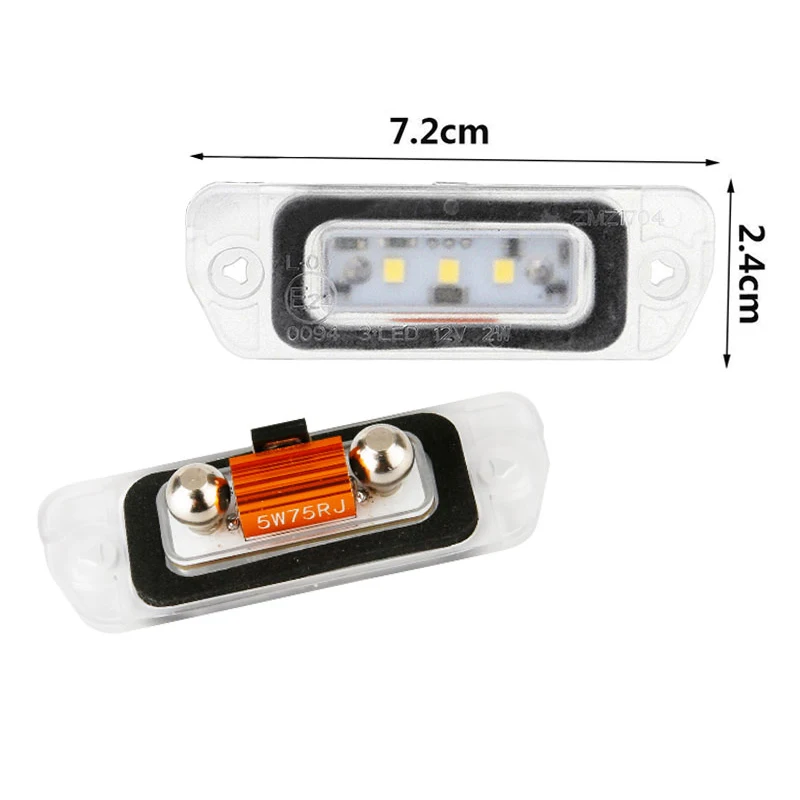1 Pair No Error Rear 2 SMD LED Number License Plate Light Kit For Mercedes R ML GL Class W164 x164 W251 R300 R320 R550 R500 | Автомобили и