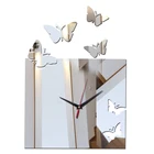Настенные часы, кварцевые настенные часы, натюрморт, наклейки на стену, современный стиль, декор в виде бабочки, акриловые настенные часы для самостоятельной сборки