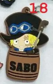 Новое поступление, один кусок, Luffy Ace Nami Sabo Боа Хэнкок Зоро Чоппер Трафальгар Ло японское аниме резиновый брелок на ремешке D164 - Цвет: 18