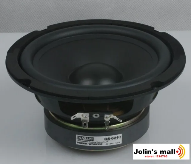 KASUN QS-6210 6,5 дюймов Средний бас НЧ динамик книжная полка динамик DIY 8 Ом 130 Вт 2 шт./лот