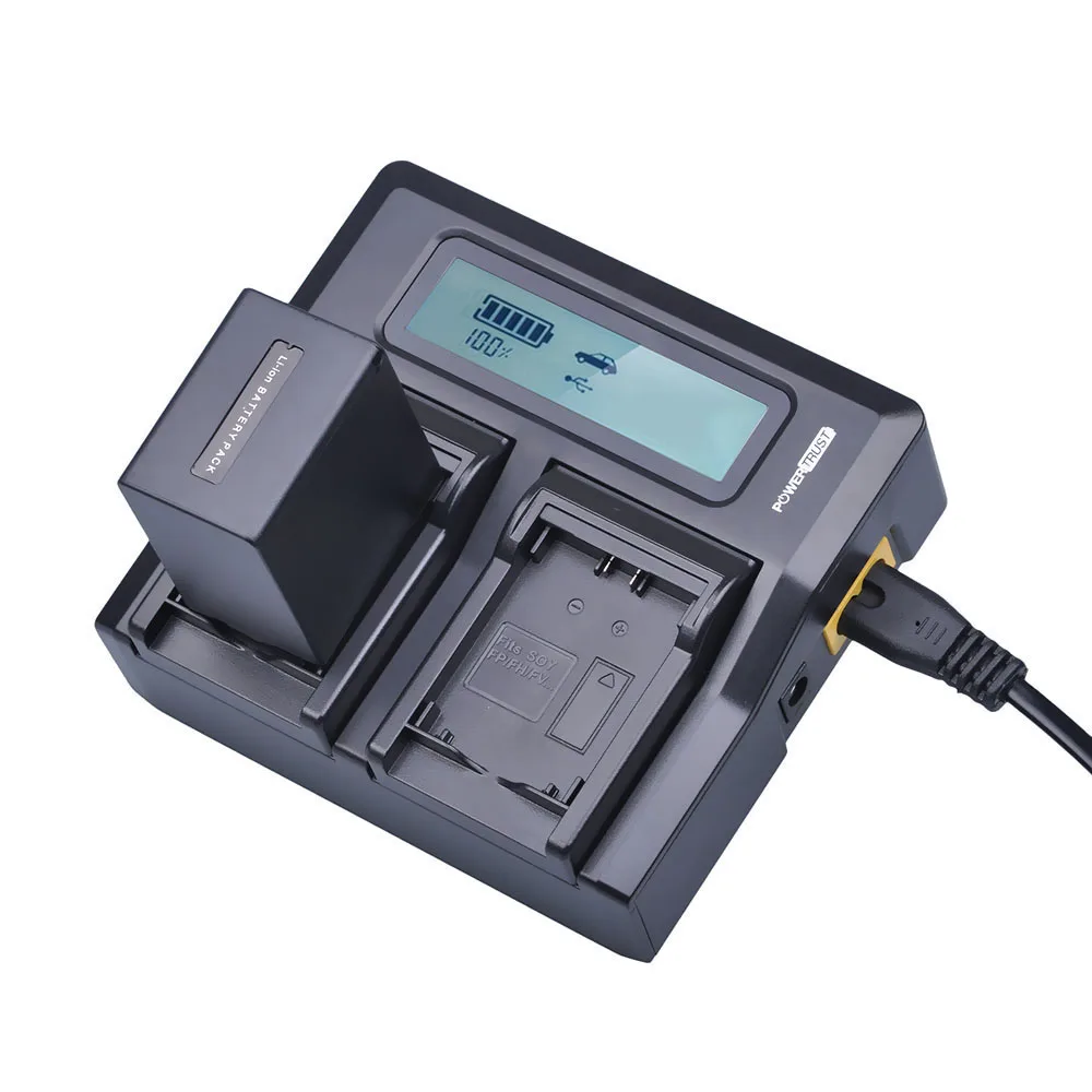 Powertrust 3PC 3900mAh NP-FV100 NPFV100 аккумулятор + LCD быстрое двойное зарядное устройство для Sony