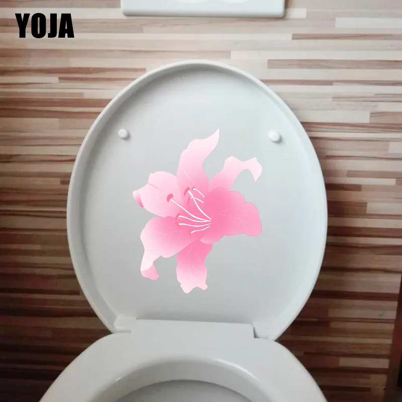 Наклейки на сиденье унитаза YOJA 16*20 6 см в виде розовых цветов|Наклейки стену| |
