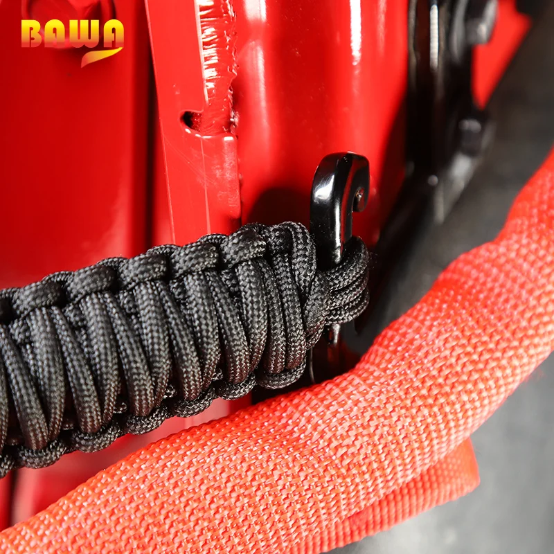 BAWA ПВХ двери автомобиля ограничения защиты веревка ремень для Jeep Wrangler JK JL 2007- автомобильный ограничитель веревки