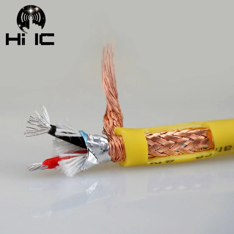 2 жильный экранированный провод 4N OFC бескислородная медная экранированная сеть +