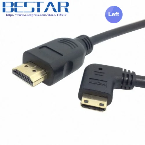 DC DV & Tablet Tf101 90 градусов левый и правый угловой тип C Mini HDMI к кабель 0 5 м|degree angle|type c to