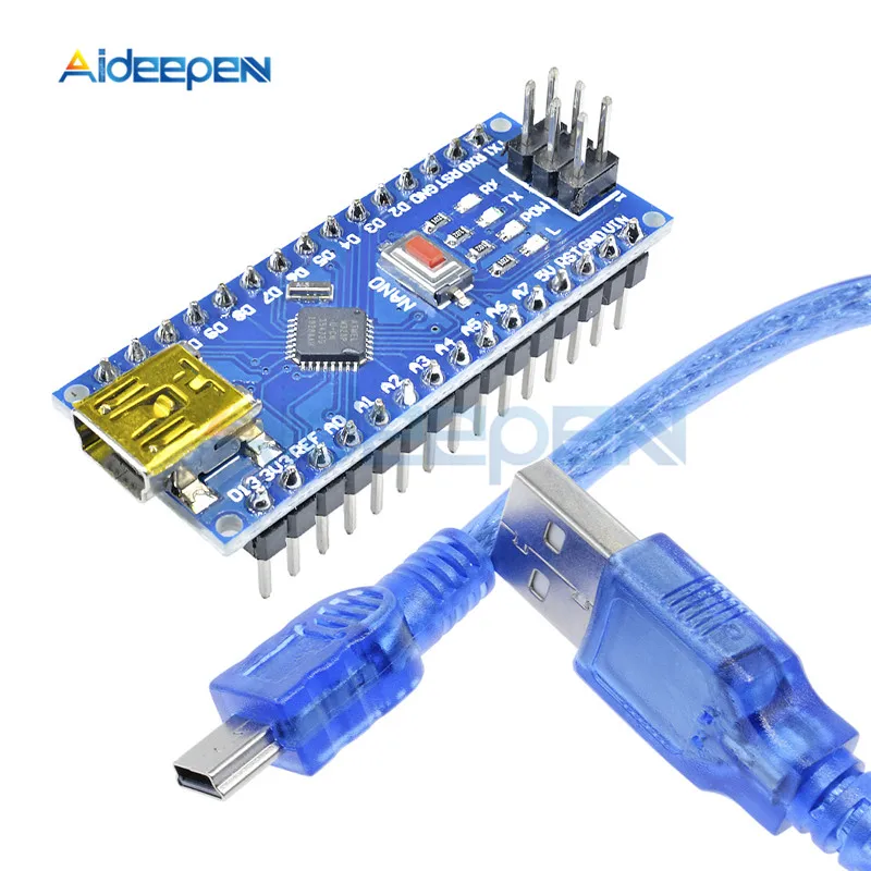 Плата контроллера Mini USB CH340 Nano 3 0 ATmega328P ATMEGA328P AU плата совместимая с Arduino Driver V3.0