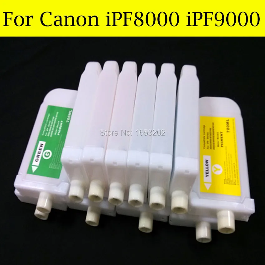 12 шт./лот пустой для Canon PFI-701 набор чернил для заправки картриджа для принтера Canon iPF8000 iPF9000 принтер