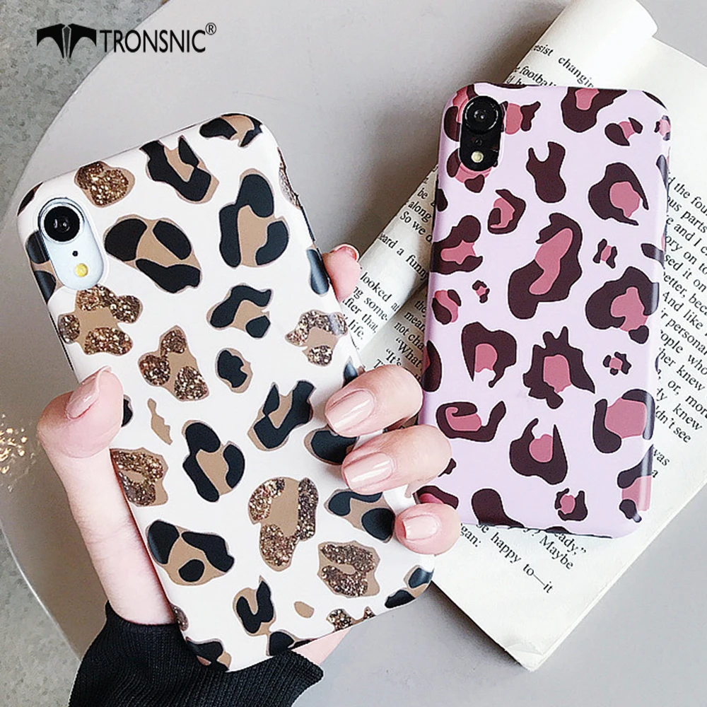 Модный леопардовый чехол Tronsnic для телефона iPhone X XS MAX XR мягкий Блестящий