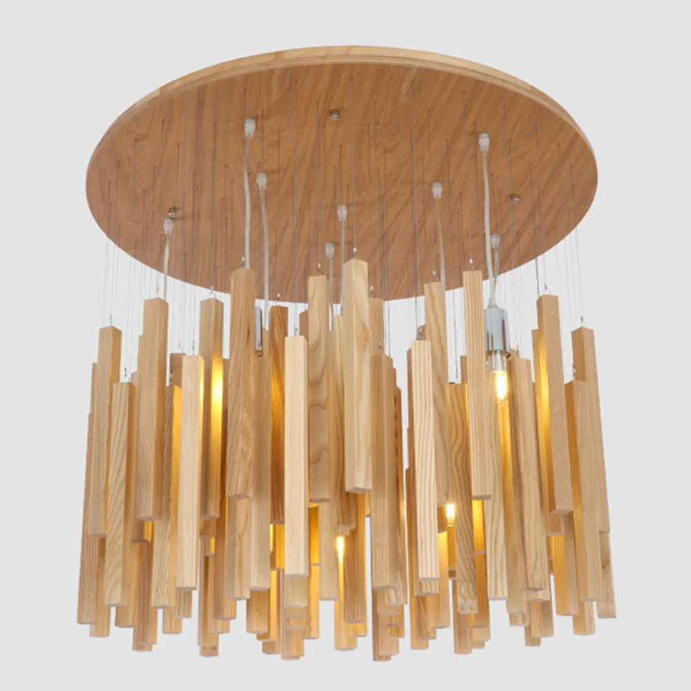 

Modern Art Creative Wood Stick Suspension Pendant Light Lamp New for Reading Living Room Dinning Room Pendant Lamps PA0467