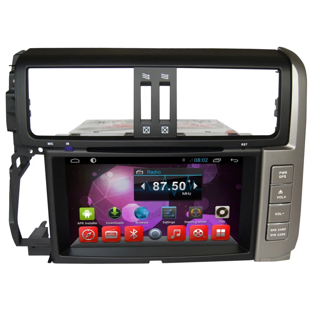 8 &quotHD 1024*600 четырехъядерный Android 6 0 Автомобильный DVD Радио GPS навигационный плеер
