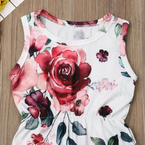 2019 брендовый цельный комбинезон с цветочным принтом для маленьких девочек милый