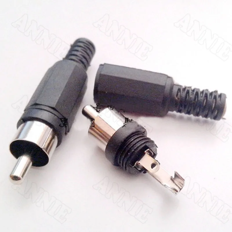 

50pcs/lot Factory Wholesale RCA Male Connecting Terminal Welding Lotus Socket