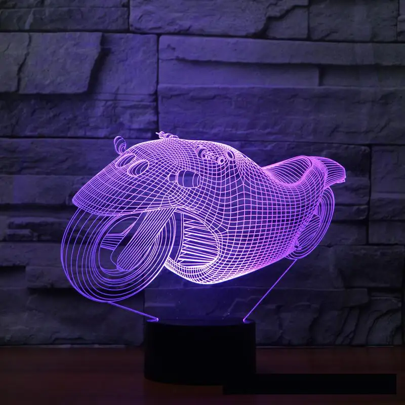 Дистанционный сенсорный выключатель 3d лампа новая мотоциклетная 3d лампа Luminaria De Mesa Led 3d настольная лампа Luminaria настольные лампы