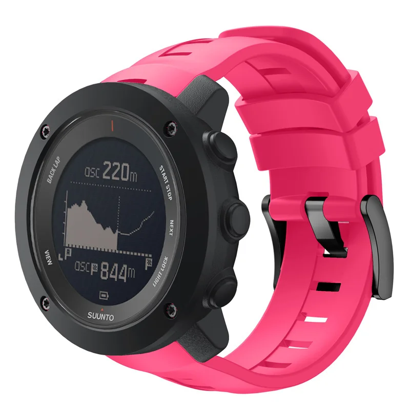 Ремешок для Suunto Ambit 3 вертикальный, 24 мм мягкий силиконовый сменный Браслет для Suunto Traverse Alpha Spartan