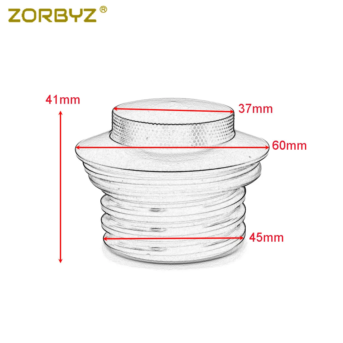 ZORBYZ Новый Черный алюминиевый заподлицо всплывающий резервуар вентилируемый