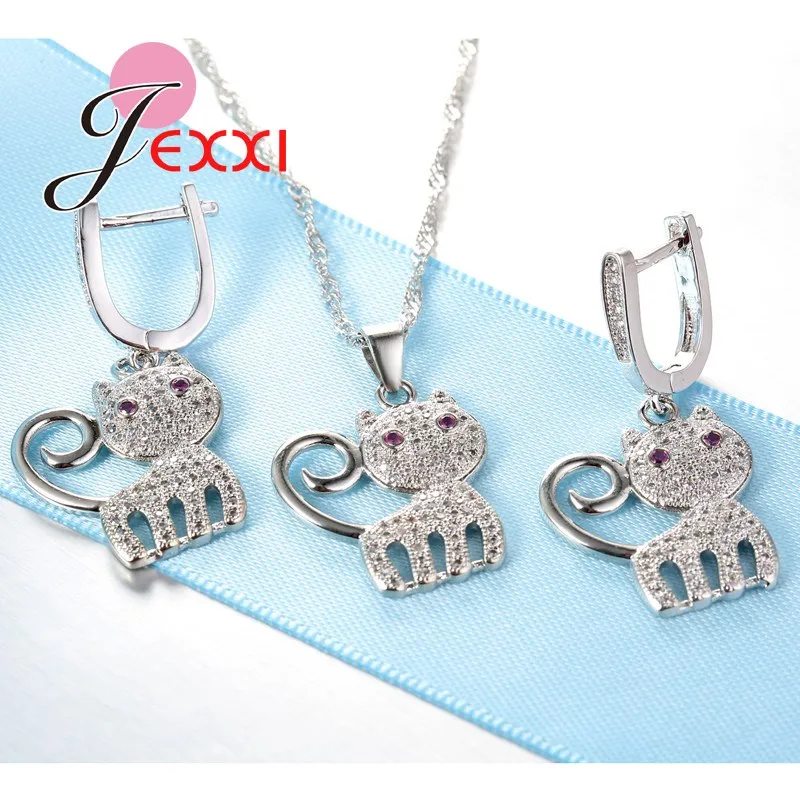 Женский ювелирный комплект из колье и серёг серебра 925 пробы|jewelry sets|set for womenset |