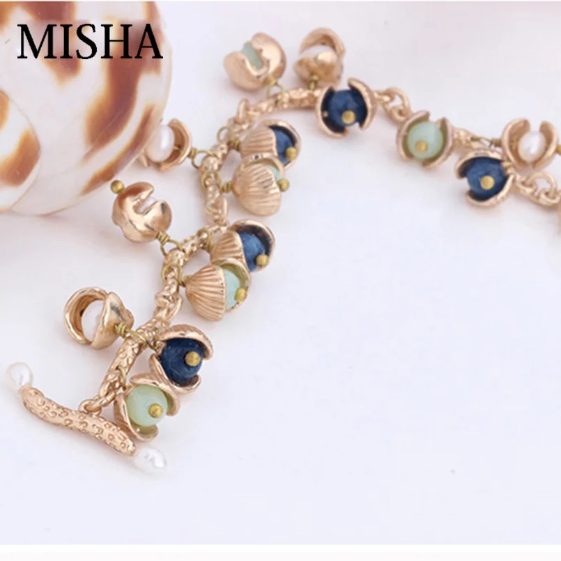 MISHA модный браслет с натуральным жемчугом Ювелирные изделия для женщин браслеты