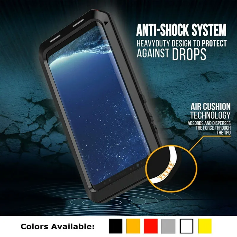 metal case doom armor case heavy duty mobile phone case for samsung galaxy s21 s20 s10 s9 s8 plus note20 10 9 8 shockproof cover free global shipping