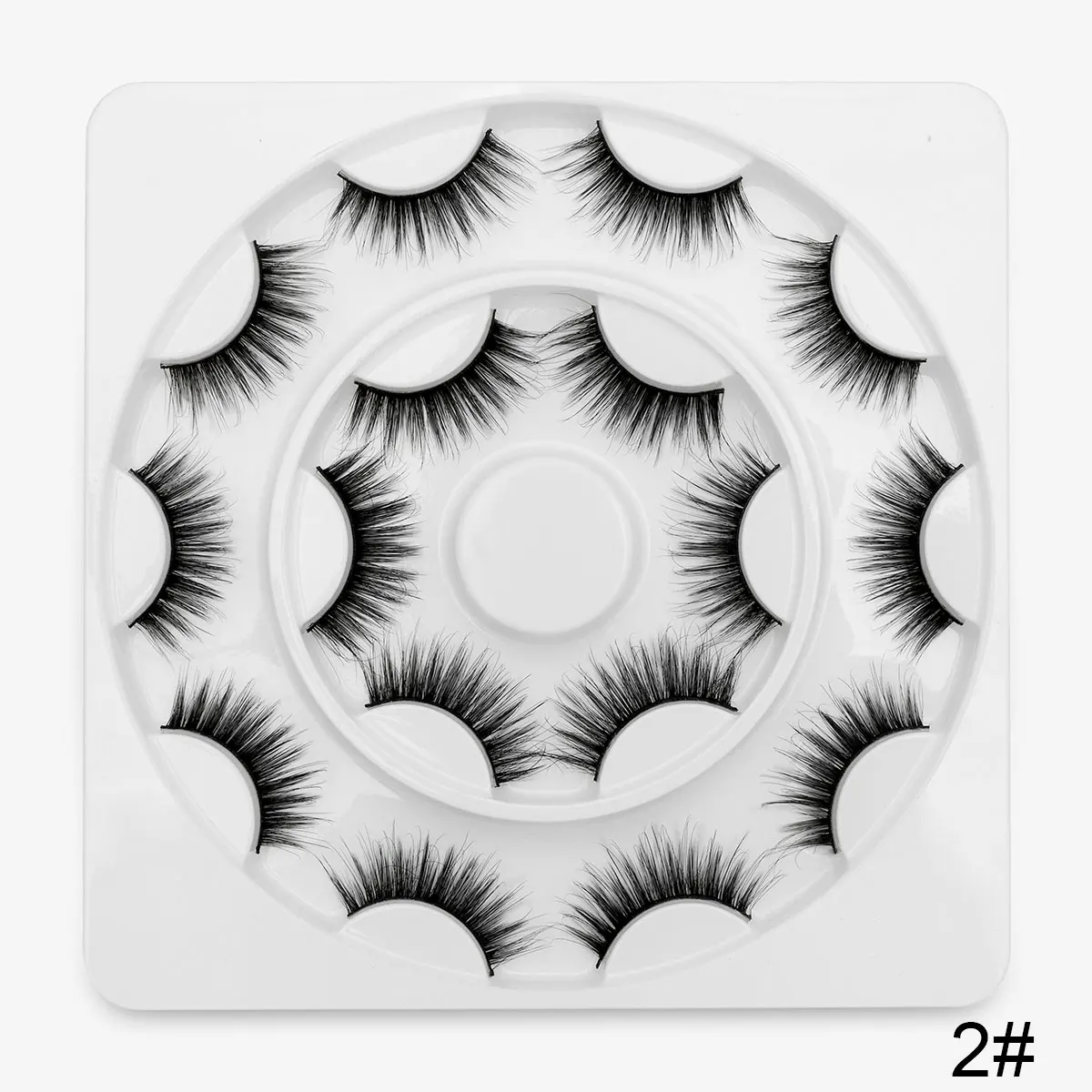 02 SEXYSHEEP 8 пар 3D Мягкие Накладные ресницы из искусственной норки натуральные спутанные ресницы крест-накрест Висячие ресницы наращивание макияжа Инструменты - Цвет: 02