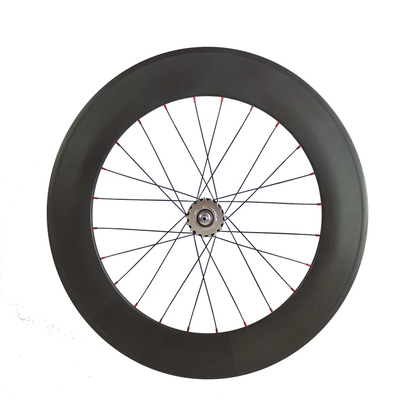 Free Shipping 700C Track Fixed Gear Bike Carbon Wheels 50mm+88mm Clincher Tubular Bicycle Racing Wheelset | Велотовары
