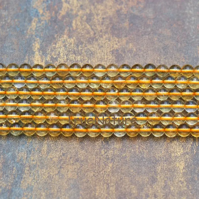 

Various Size Real Citrines Beads Jewelry DIY Round Citrines Loose Beads Jewelry Making In 4-14 mm BE5879