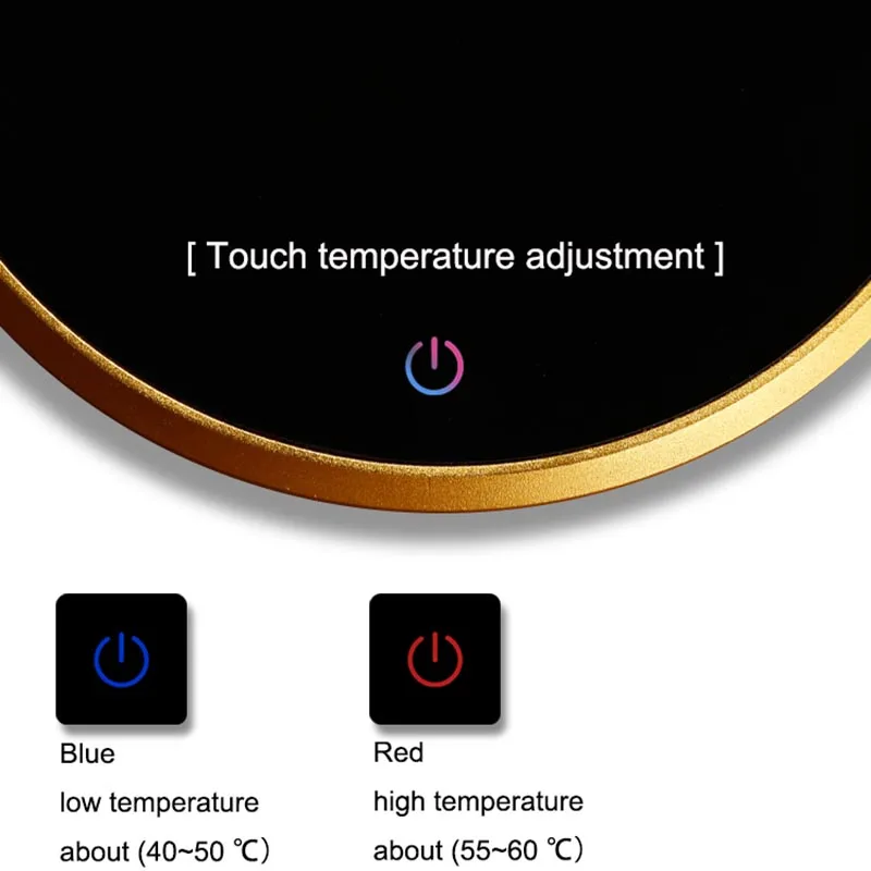 Portable Smart Touch Heating Insulation Base Glass Teapot Heater Coffee Milk Juice Warmer Holder Office Water Cup Thermostat New