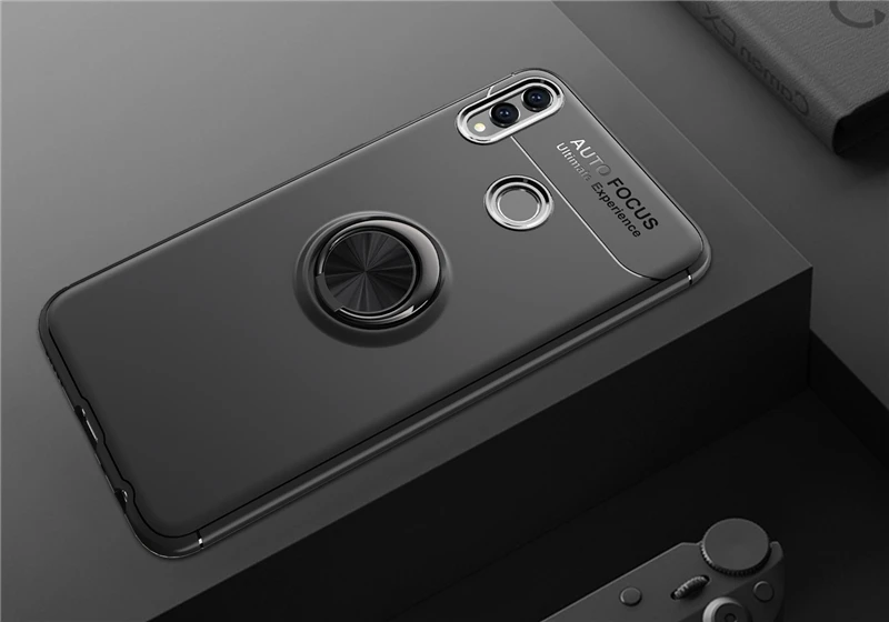 MAKAVO для huawei Honor 8X чехол Вращающийся палец кольцо держатель Матовая Мягкая силиконовая задняя крышка для Honor 8X чехол для телефона кожа