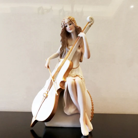 Cello Новые горячие музыка красоты орнаменты украшения для дома музыкальные персонажи скульптура мебель творческие подарки для девочек на день рождения - Цвет: Cello