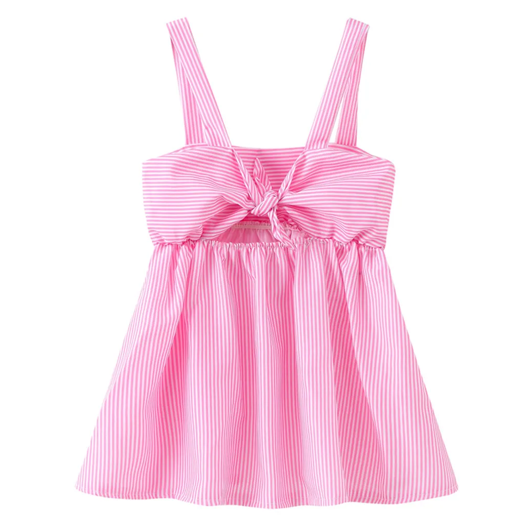 SAGACE/платье для девочек Детское летнее платье в полоску маленьких Пляжные платья