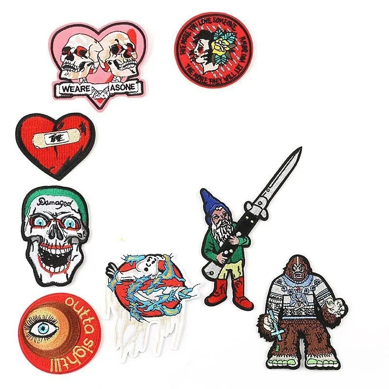 Нашивки сделай сам с утюгом на круглых глазах нашивки черепом для одежды в стиле