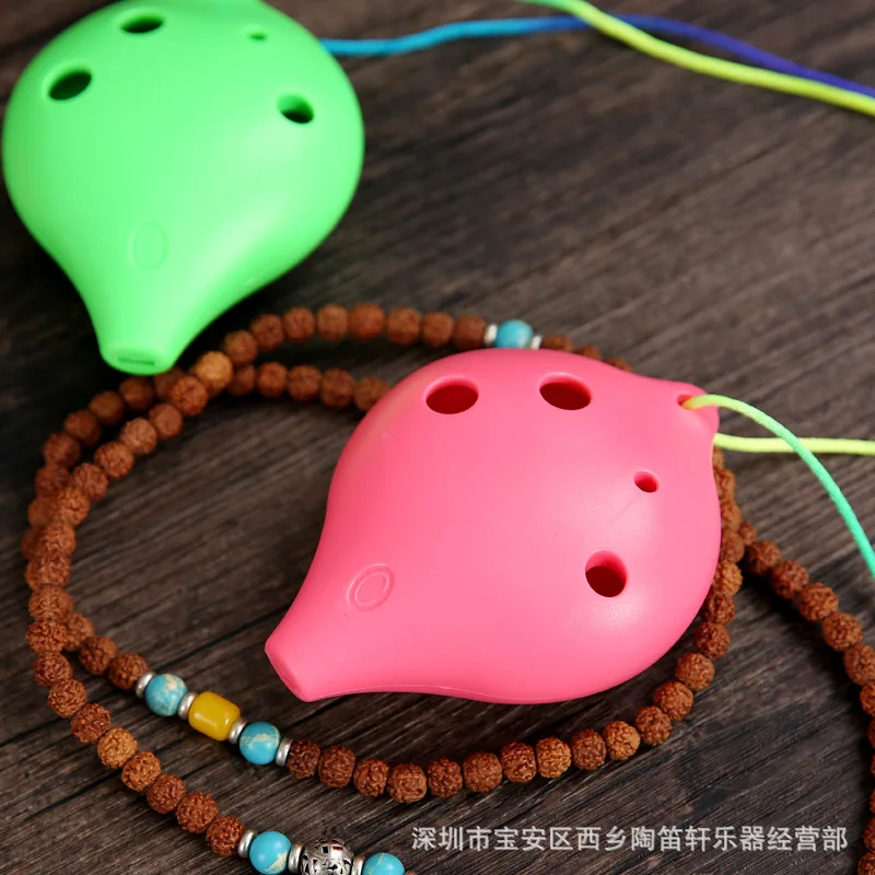 Пластиковый обучающий инструмент ocarina alto C с 6 отверстиями студенческий для