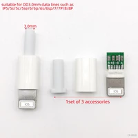 6sets usb for iphone male plug with chip board connector welding 2 63 0mm data otg line interface diy data cable adapter parts