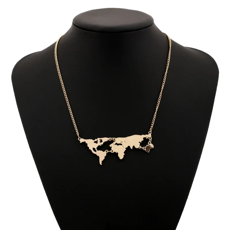 Женская цепочка с подвеской в виде карты мира|fashion necklace|necklace fashionnecklace world |