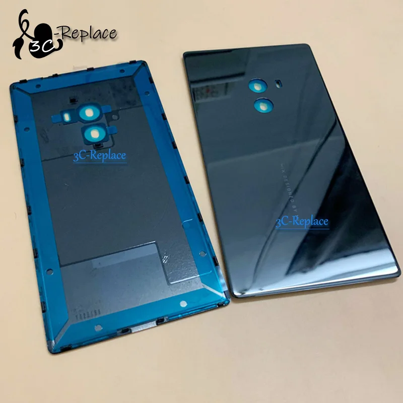 Черный 6,4 дюймов для Xiaomi mi X задняя крышка батарейного отсека Корпус Задняя стеклянная часть для Xiao mi Mix Pro