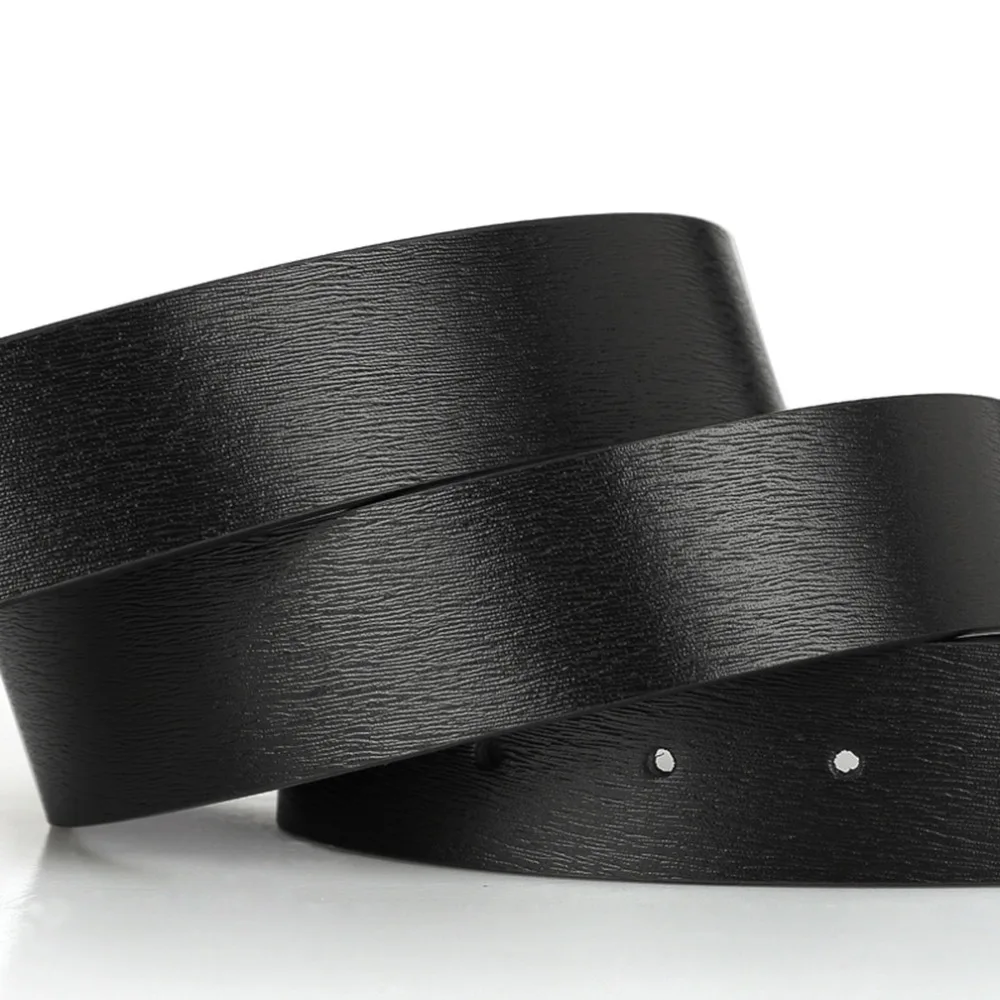 Мужские ремни без пряжки FAJARINA маленькие гладкие из натуральной воловьей кожи в