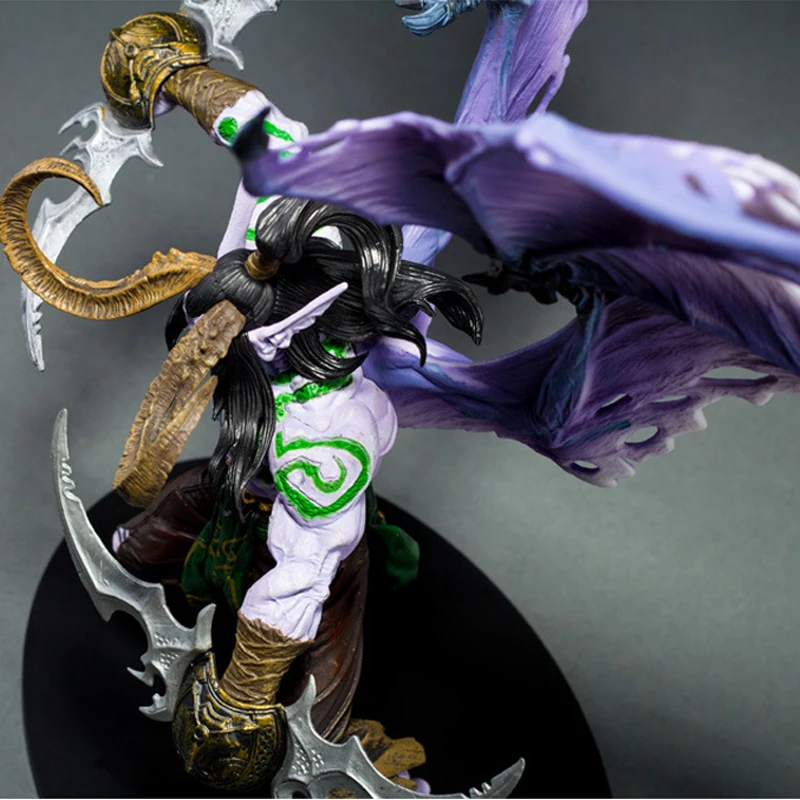 Without box 30 см игра Wow охотник на демонов Illidan Stormrage ПВХ фигурка игрушки - Цвет: Without box