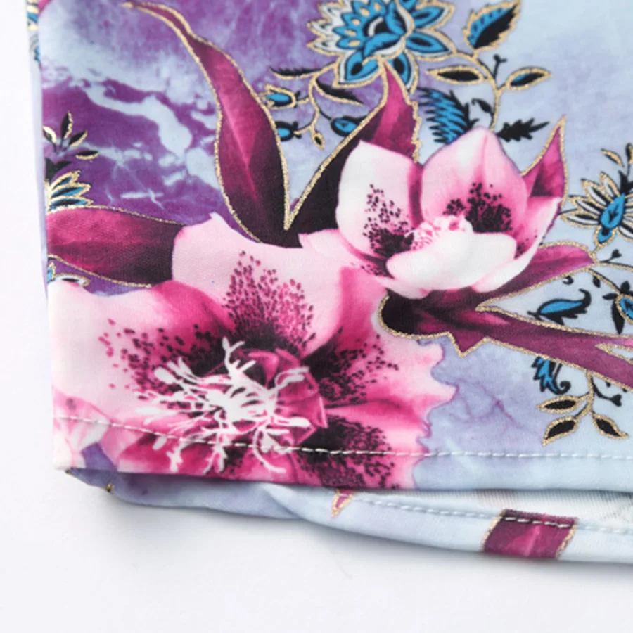 Мужская рубашка с цветочным узором тонкая коротким рукавом мужская летняя