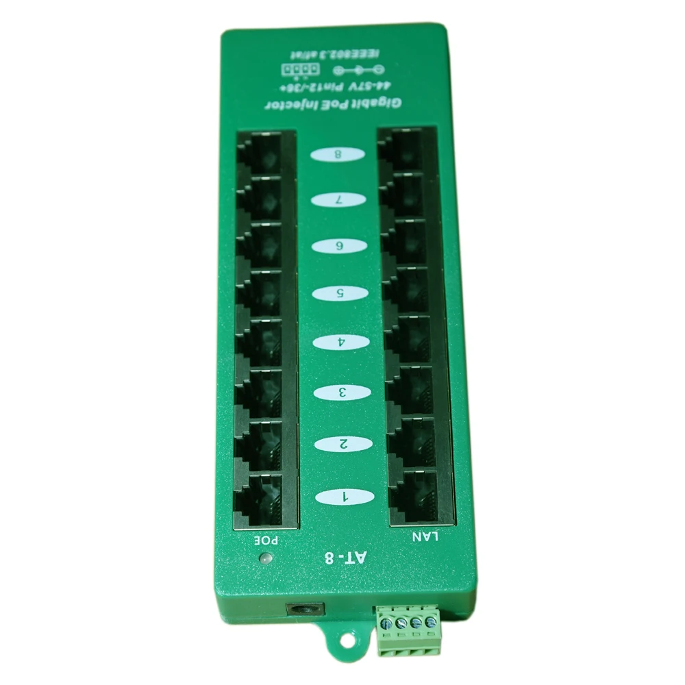 Активная PoE 802.3af 802.3AT 56в 120 Вт Мощность 8 портов гигабитная мощность по Ethernet