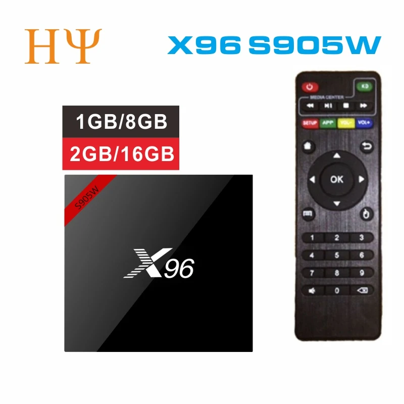 10 шт./лот оригинал X96 Android 7 1 ТВ приставка Amlogic S905W четырехъядерный 2 ГБ 16 Гб