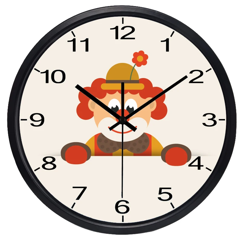 Детские настенные часы в спальню клоуна для детской комнаты|bedroom wall clock|wall clockclock
