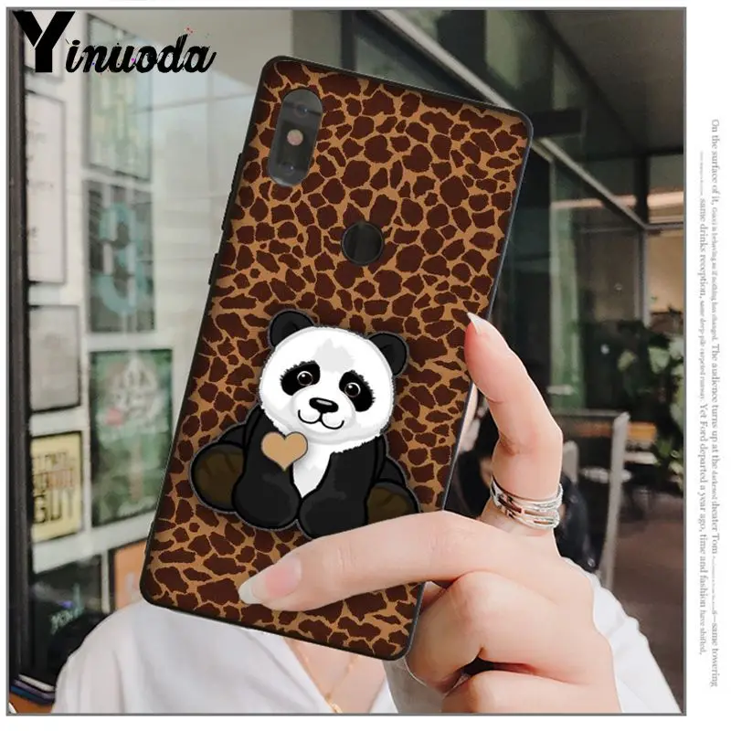 Yinuoda чехол для телефона с милой пандой Xiaomi Mi 6 Mix2 Mix2S Note3 8 8SE Redmi 5 5Plus Note4 4X