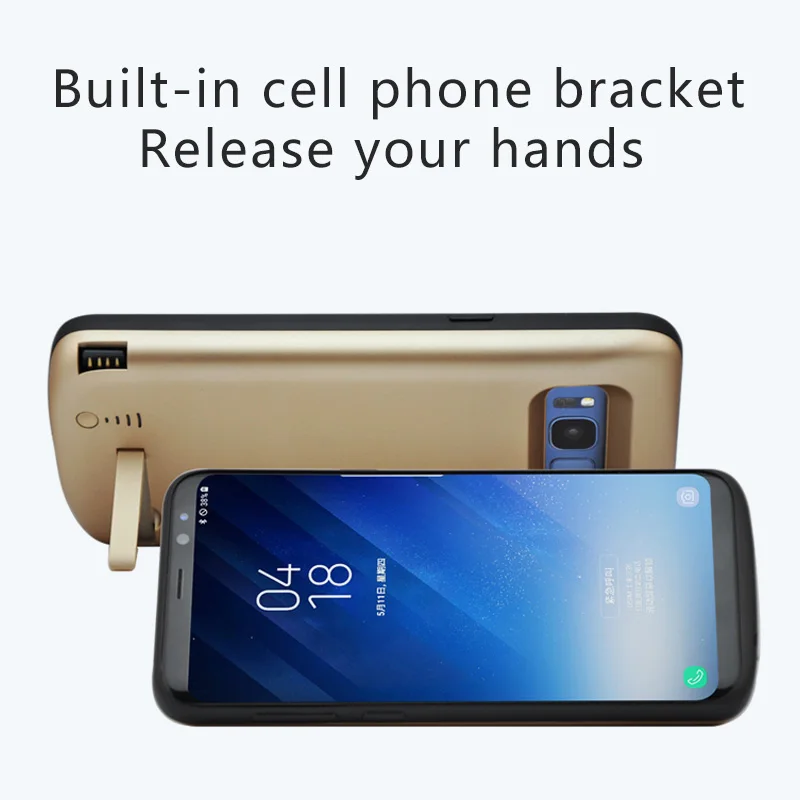 Чехол для аккумулятора 5000, 6500 мА/ч, чехол для samsung Galaxy S8, S8 Plus, внешний аккумулятор, чехол для зарядки, зарядное устройство