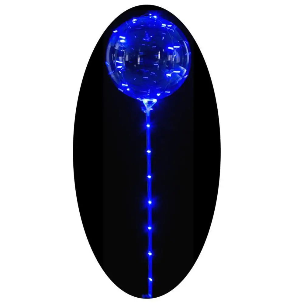 BLUE 10 шт. светодиодные шары светящиеся декоративные аксессуары для вечеринок прозрачные волны светящиеся цветные шары воздушный фонарь балон звезда светильник - Цвет: BLUE