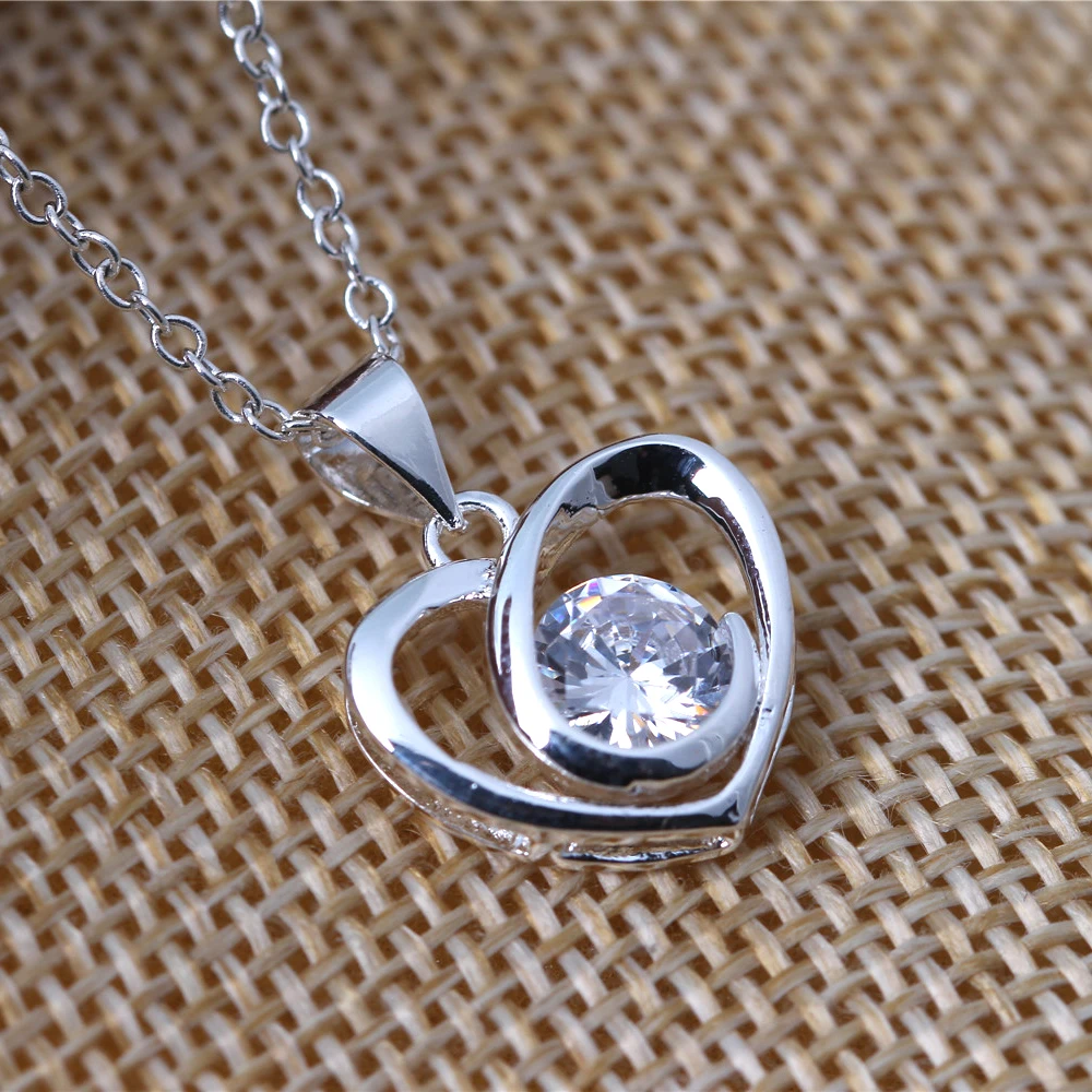 Женское/Мужское ожерелье из серебра 925 пробы с фианитами