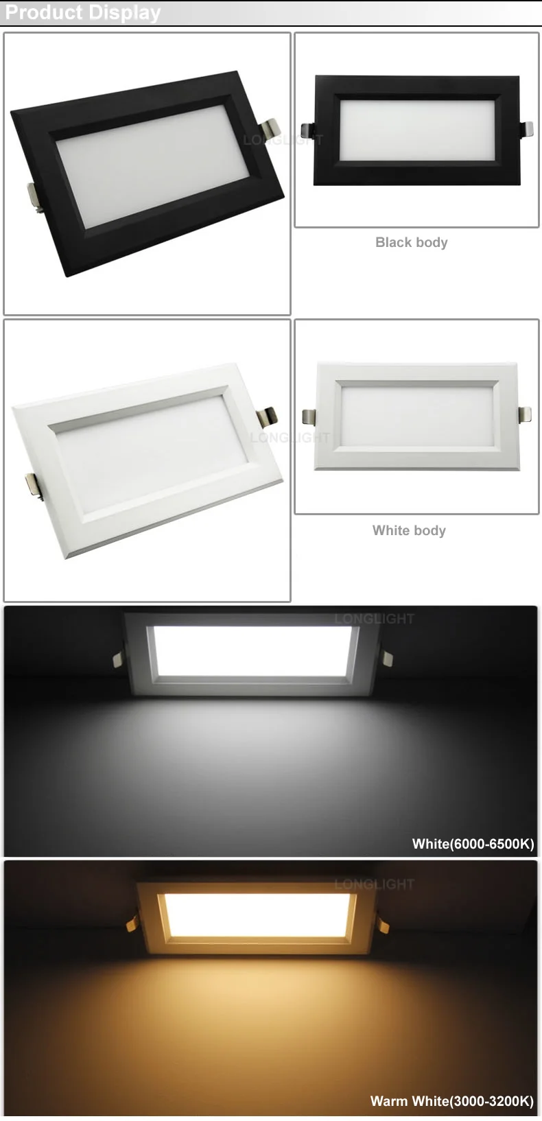 Новая ультратонкая квадратная Светодиодная панель с регулируемой яркостью 12 Вт