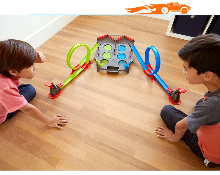 Hotwheels Rebound Raceway двойная Атлетическая гоночная игрушка Hot wheels обучающая игрушка для мальчика подарок на день рождения Рождество FDF27