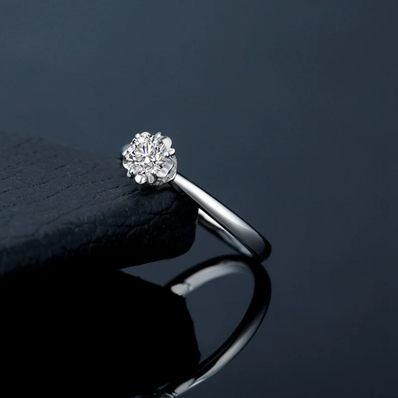 Помолвочное кольцо Charles Colvard Moissanite сертификат 0.5CT VS D подлинное 18 к белое золото