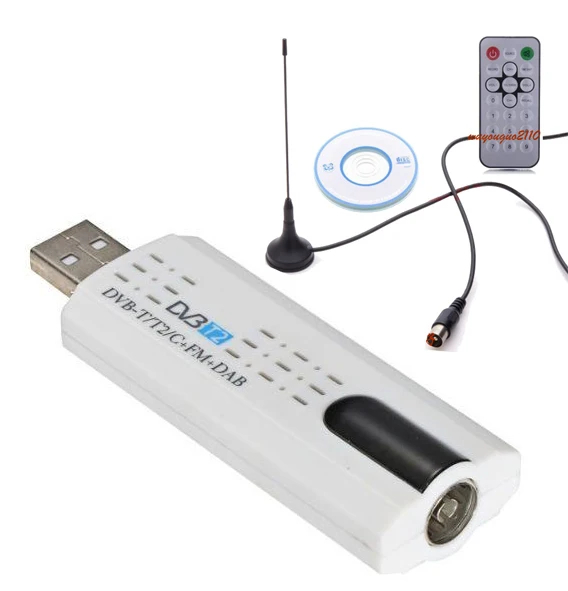 Новый USB цифровой DVB-T2 DVB-C DVB-T HD ТВ с FM и цифровым Радиовещанием SDR приемник адаптер